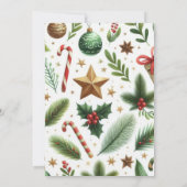 Winter Wonderland Niedliche Schneetiere 6. Geburts Einladung (Rückseite)