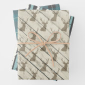 Winter Wonderland Nordic Patternblau aquamarine Cr Geschenkpapier Set (Beispiel)