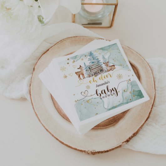 Winter Wonderland Oh Deer Baby Dusche Serviette