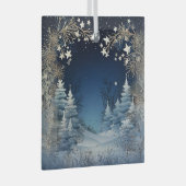 Winter Wonderland Ornament Aus Glas (Vorderseite Rechts)