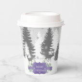 Winter Wonderland Paper Cup - Lila Pappbecher (Vorderseite)