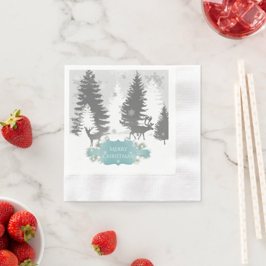 Winter Wonderland Paper Napkin - Aquamarin Serviette (Beispiel)