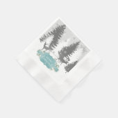 Winter Wonderland Paper Napkin - Aquamarin Serviette (Ecke)