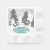 Winter Wonderland Paper Napkin - Aquamarin Serviette (Vorderseite)