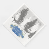 Winter Wonderland Paper Napkin - Blau Serviette (Ecke)