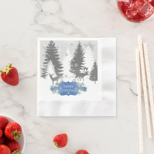 Winter Wonderland Paper Napkin - Blau Serviette (Beispiel)