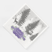 Winter Wonderland Paper Napkin - Lila Serviette (Ecke)