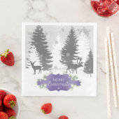 Winter Wonderland Paper Napkin - Lila Serviette (Beispiel)