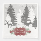 Winter Wonderland Paper Napkin - Rot Serviette (Vorderseite)