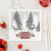 Winter Wonderland Paper Napkin - Rot Serviette (Beispiel)