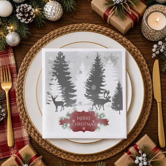 Winter Wonderland Paper Napkin - Rot Serviette