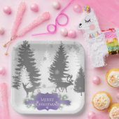 Winter Wonderland Paper Plate - Lila Pappteller (Party)