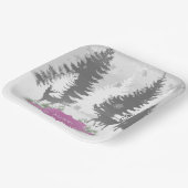 Winter Wonderland Paper Plate - Magenta Pappteller (Gewinkelt)