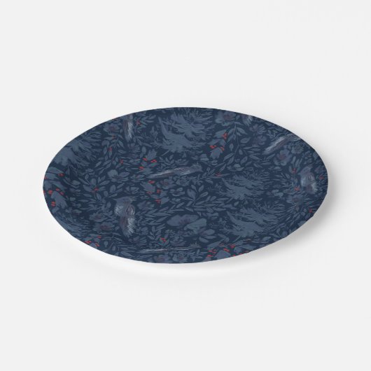 Winter Wonderland Pappteller (Schrägansicht)