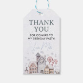 Winter Wonderland Party Danke für den Tag Geschenkanhänger (Vorderseite)