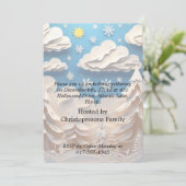 Winter Wonderland Party Einladung (Stehend Vorderseite)