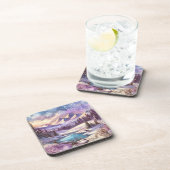 Winter Wonderland Patterns of Nature Mountain Lake Getränkeuntersetzer (Rechte Seite)