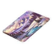 Winter Wonderland Patterns of Nature Mountain Lake Magnet (Linke Seite)
