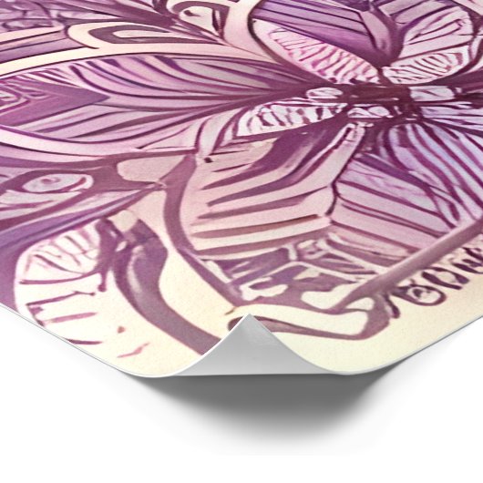 Winter Wonderland Patterns of Nature Mountain Lake Poster (Ecke)