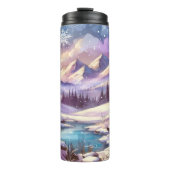 Winter Wonderland Patterns of Nature Mountain Lake Thermosbecher (Vorderseite)