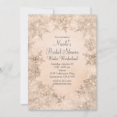 Winter Wonderland Peachy Snowboardverleih Ristoran Einladung (Vorderseite)