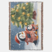  “Winter Wonderland Penguin” Christmas Penguin Decke (Vorderseite Vertikal)