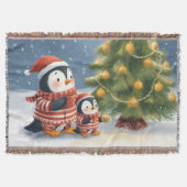  “Winter Wonderland Penguin” Christmas Penguin Decke (Vorderseite)