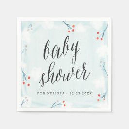 Winter Wonderland Personalisiert Baby Dusche Napki Serviette