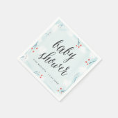 Winter Wonderland Personalisiert Baby Dusche Napki Serviette (Ecke)