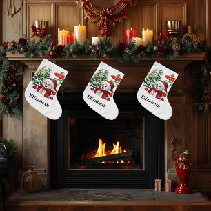 Winter Wonderland - Personalisierter Weihnachtsstr Großer Weihnachtsstrumpf