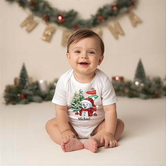 Winter Wonderland - Personalized Baby Bodysuit Baby Strampler
