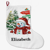 Winter Wonderland - Personalized Stocking Großer Weihnachtsstrumpf (Vorderseite)