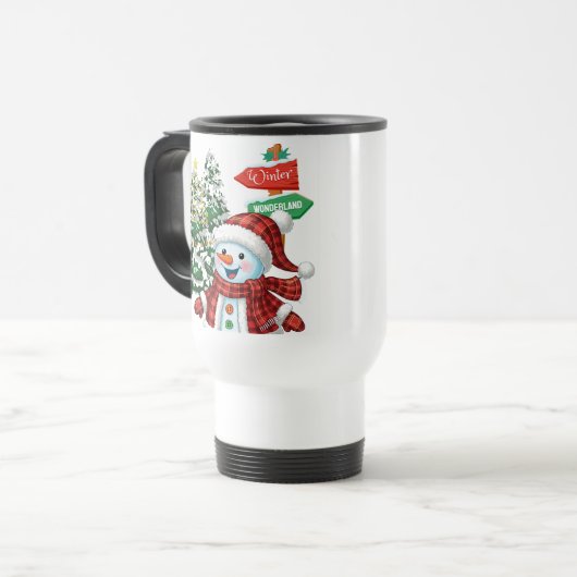 Winter Wonderland - Personalized Travel Mug Reisebecher (Vorderseite Links)