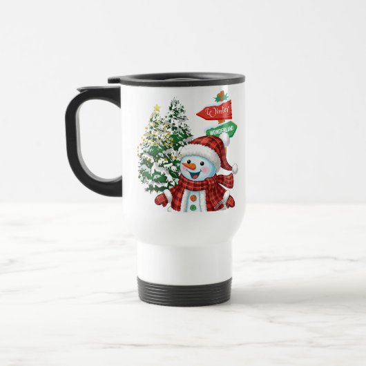 Winter Wonderland - Personalized Travel Mug Reisebecher (Links)