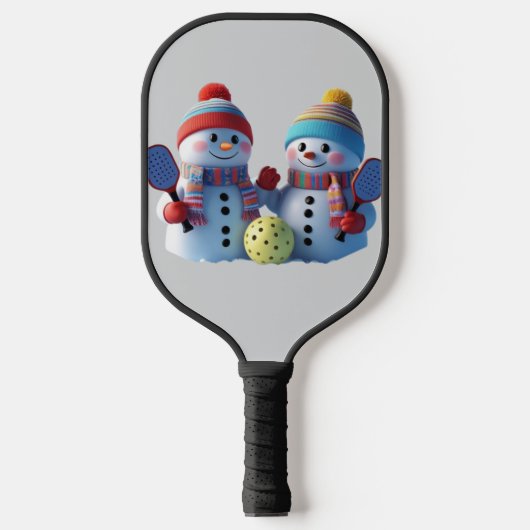 Winter Wonderland Pickleball - Schneewitz auf dem Pickleball Schläger (Vorderseite)