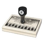 Winter Wonderland Pine Forest Weihnachtsfeier Gummistempel (Stempel)