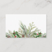 Winter Wonderland Pine Kart Brautparty Rezept Begleitkarte (Rückseite)