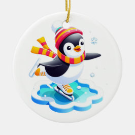 Winter Wonderland Pinguin Keramik Ornament