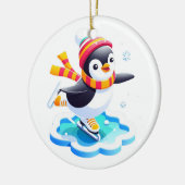 Winter Wonderland Pinguin Keramik Ornament (Links)