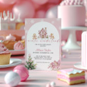 Winter Wonderland Pink Girl Baby Shower Einladung