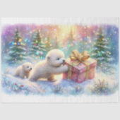 Winter Wonderland Polar Bears & Geschenkdekoupage Seidenpapier (Vorderseite)