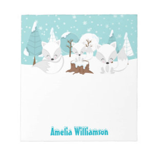 Winter Wonderland Polarfuchs Notizblock