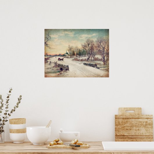 Winter Wonderland Poster oder Decoupage Paper (Küche)