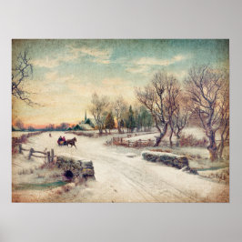 Winter Wonderland Poster oder Decoupage Paper