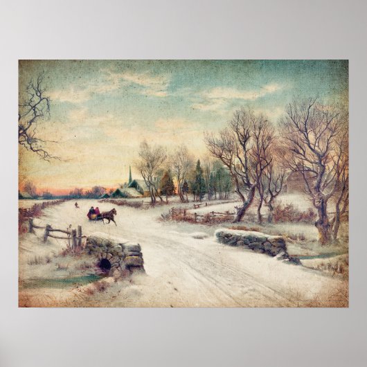 Winter Wonderland Poster oder Decoupage Paper (Vorne)