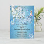 Winter Wonderland Princess Brautparty Einladung (Stehend Vorderseite)