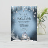 Winter Wonderland Princess Party Einladung (Stehend Vorderseite)