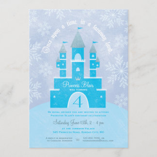 Winter Wonderland Princess Party Einladungen