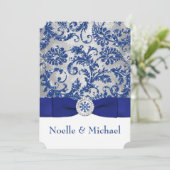 Winter Wonderland, PRINTED Buckle Invite - Blue #2 Einladung (Stehend Vorderseite)