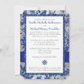 Winter Wonderland, PRINTED Buckle Invite - Blue #2 Einladung (Rückseite)